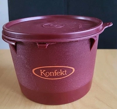 Tupperware Konfekt Vorratsdose Weinrot / Dunkel Vorratsbehälter  - Bild 1 von 4