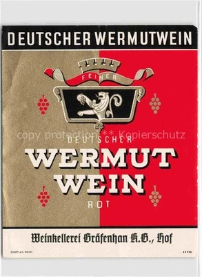 Wein Wine Vin Vino-- Wermut Deutsche Keller Graefenhan Hof - Bild 1 von 2