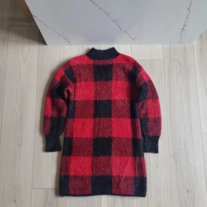 SO Vestido Suéter Pequeño Rojo Negro Búfalo Cuadros Difuso Manga Larga Acogedor Suave - Imagen 1 de 7