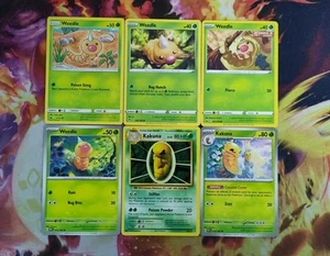 Weedle & Kakuna Pokemon Bundle Of 6 Cards! - Picture 1 of 1