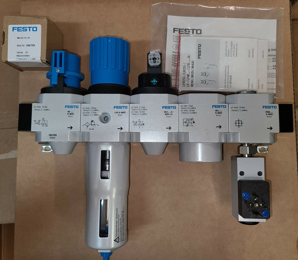 LFR-3/8-D-MIDI-KG Filter Regulator; G 3/8; 40 micron; gauge; 1680L/min; LFR Seri - Image 1 of 1
