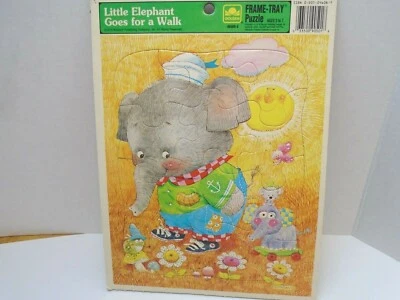 Little Elephant goes for a walk Golden, Frame Tray Puzzle 1979 - Image 1 of 4