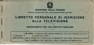 Italy, 1958, Television Subscription Livret - Ministry of Finance, Torino - Picture 1 of 9