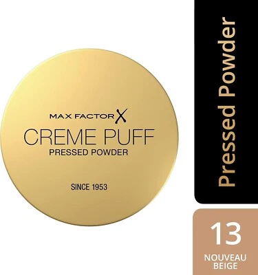 Max Factor Creme Puff Pressed Powder, 13 Nouveau Beige, 14g,Free Delivery - Image 1 of 4