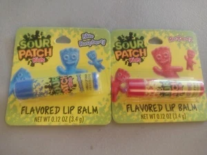 Lot of 2 Sour Patch Kids Lip Balms - Redberry and Blue Raspberry - Picture 1 of 4