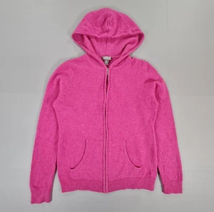 Cashmere By Charter Club Womens Hoodie Pink Medium 2-Ply 100% Cashmere Full Zip - Picture 1 of 10