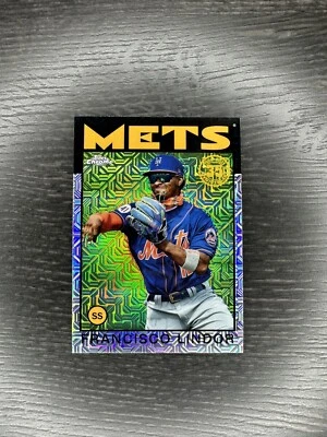 2021 Topps Chrome Mojo Refractor 1986 Anniversary #86C-26 Francisco Lindor - Image 1 of 2