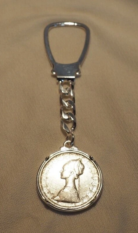 Portachiavi in Argento 925/°°° con portamoneta 500 Lire Argento 835/°°° - Immagine 1 di 1