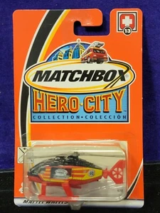 NIP NEW DIECAST MATCHBOX HERO CITY #13 HELO HELICOPTER 97693: 1/64 SCALE MATTEL - Picture 1 of 2