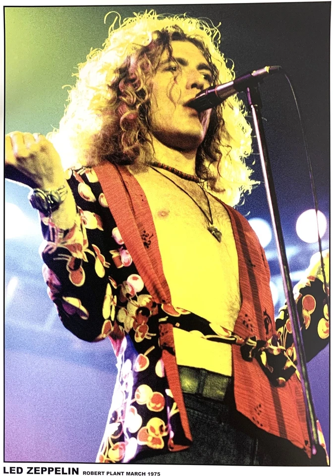Led Zeppelin Robert Plant March 1975 ConcertnStage Shot Poster 23 x 33 - Image 1 of 1