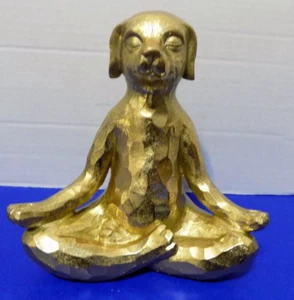 NEW Yoga Meditation Zen Dog Statue Figurine Home Decor - Picture 1 of 6