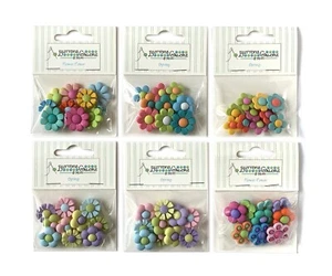 Buttons Galore 50+ Assorted FLOWER POWER Theme Buttons Set for Sewing & Crafts - Picture 1 of 7