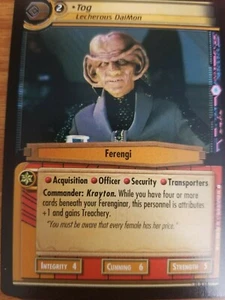 Star Trek CCG Captain's Log 10U88 Tog Lecherous DaiMon NrMint-Mint - Imagen 1 de 1