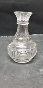 Vintage Wheaton Klarglas Daumenabdruck Öl Essig Kruzifix Dekanter 5 3/8" - Bild 1 von 5