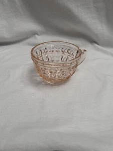 Vintage Jeannette Holiday rosa Bowle Tasse Knöpfe und Schleifen - Bild 1 von 5