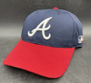 VINTAGE Atlanta Braves Hat Cap Snap Back Blue Red MLB Baseball Men's 90s - Bild 1 von 11