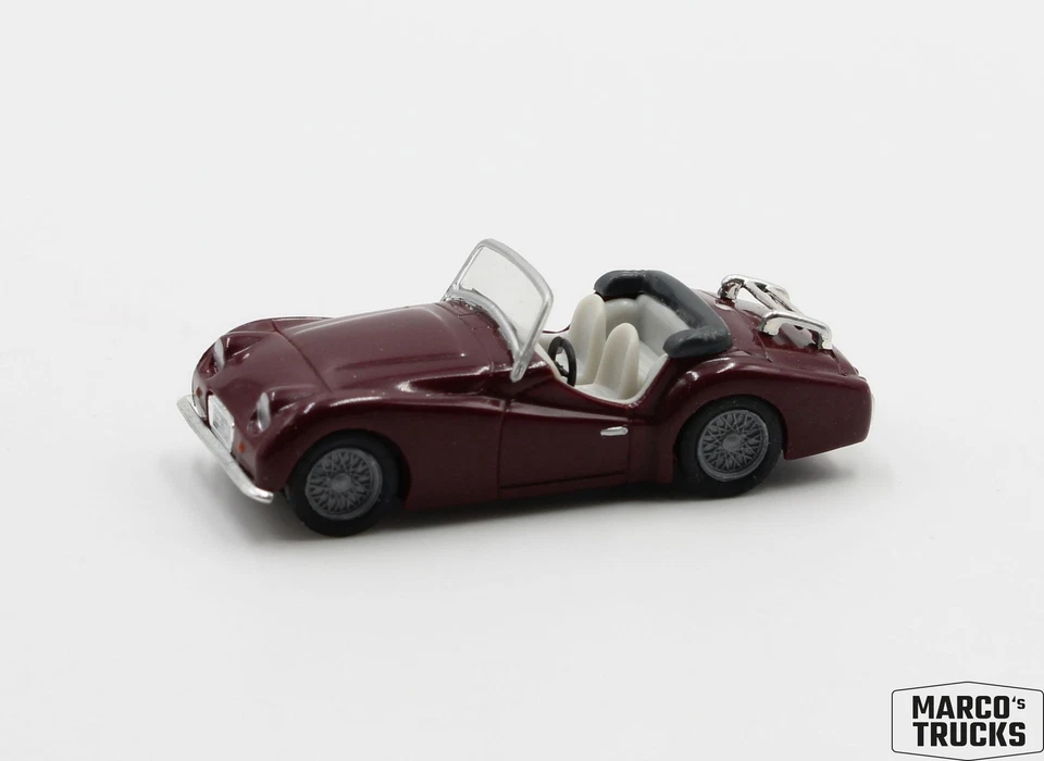 Herpa Triumph TR 3 convertible red-brown 1:87 /H25338 - Image 1 of 1