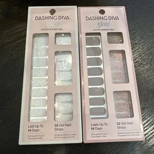 Dashing Diva Gloss Ultra Shine Gel Palette Nail Strips Mini Skirt + Taupe Hat - Picture 1 of 2