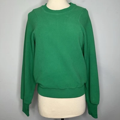 Sudadera Pullover Sweaty Betty Para Mujer Kelly Verde Polar Mangas Globo 4 Foto 1 de 4