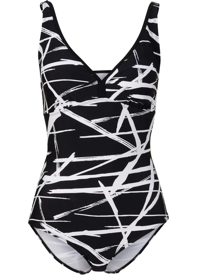 Shape Badeanzug Gr. 44 Schwarz Weiß Damen Bademode Schwimmanzug Einteiler Neu - Bild 1 von 1