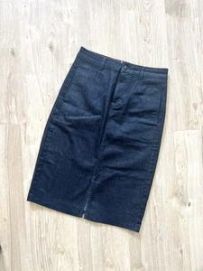 Tommy Hilfiger Women's Skirt Denim S Dark Blue Pencil Skirt Organic Cotton - Picture 1 of 9