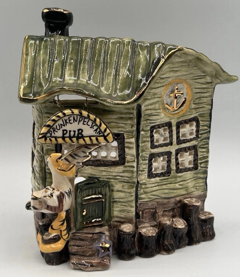 Vintage Blue Sky Clayworks by Heather Goldminc Drunken Pelican Pub 2004 READ - Image 1 of 4