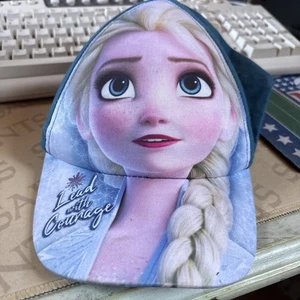 Frozen 2 Mütze Jugend Mädchen Einheitsgröße blau Elsa Pferdeschwanz Film Promo EUC - Bild 1 von 3