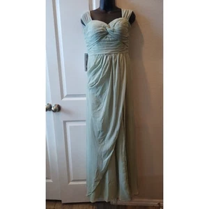 NWT Azazie Millie Dusty Sage A-line sweetheart neckline Chiffon Dress, Size 6 - Picture 1 of 16