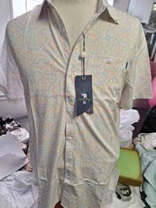 William Murray Button Down Golf Shirt Men's Sandy Knotty by Nature Size XXL - Picture 1 of 12