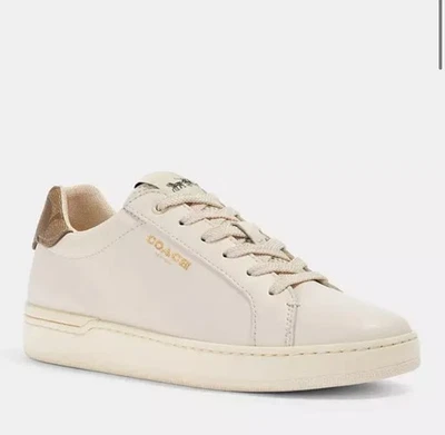 Coach AUTHENTIC Clip Low Top Leather Carriage Sneaker Women's 7.5 - Image 1 of 4