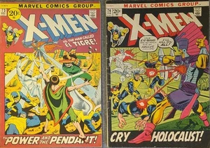 X-MEN #73 + 74 Marvel Comics 1971-72 EL TIGRE CYCLOPS ICEMAN Holocaust - Picture 1 of 16