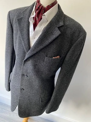 MARKS & SPENCER mens CHARCOAL WOOL BLEND MIX SPORTS JACKET BLAZER 48" - Image 1 of 4