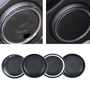 Cubierta de rejilla de altavoz de puerta para MINI Cooper R58 2012-2015 negro plata - Imagen 1 de 1