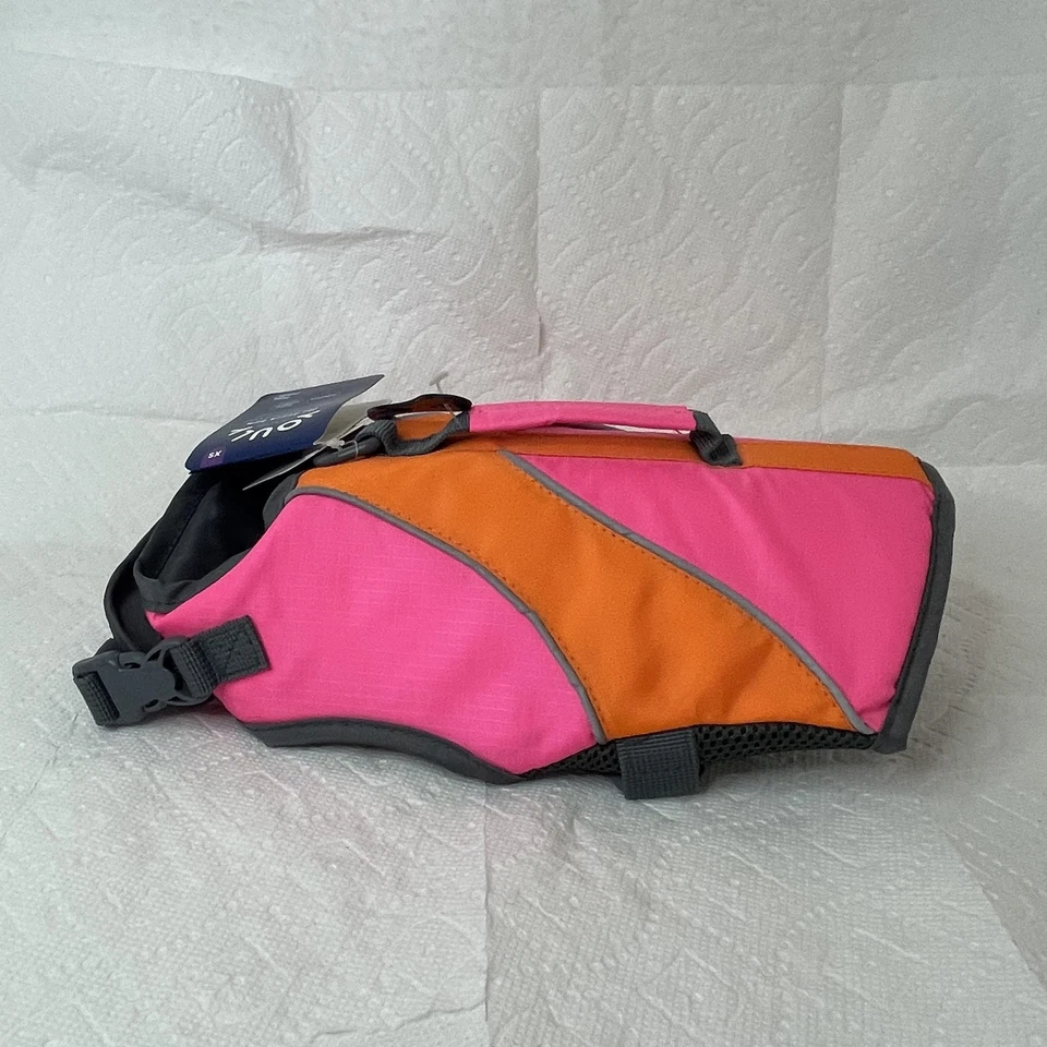 Youly Beach Bum собаки плавания жилет XS розовый оранжевый спасательный жилет ручки новый - Изображение 1 из 4