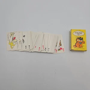 Garfield Mini Carte da Gioco Vintage 1978 "Non Fidarti mai di un Gatto Sorridente" - Foto 1 di 4