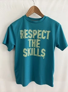 OLD NAVY Active Go Dry Boys Kids Respect the Skills T-Shirt Top Teal Medium M 8 - Picture 1 of 8
