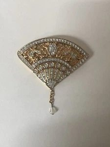 SWAROVSKI Schwan signiert Kristall Strass FAN Brosche/Pin ~ Ausverkauft & selten! - Bild 1 von 4