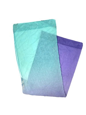 Set 4 Bright Ombre Curtains Panels Drapes Sheer Purple Turquoise Long Colorful - Image 1 of 4