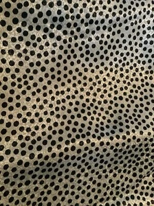 Polka Dot Satin Fabric-Super Soft Shiny Fabric Black Dots on Tan 44" X 106" - Picture 1 of 6