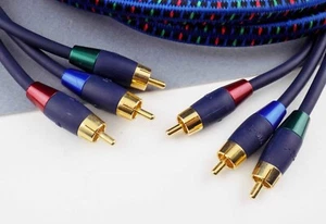 AudioQuest YIQ-1 Component Video RCA Cable CHOOSE SIZE, 2.5% Silver Center Wire - Picture 1 of 4