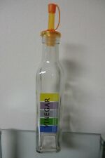 Vinegar Dispenser Clear Glass Bottle with Cork  American Eagle 10" Tall NEW