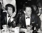 DEAN MARTIN AND FRANK SINATRA AT DINNER IN 1960s RAT PACK - 8X10 PHOTO (AA-227)