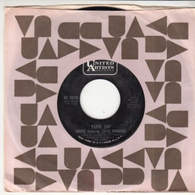 TRAFFIC (STEVE WINWOOD) - PAPER SUN - ORIGINAL UNITED ARTISTS RECORDS 45 - Image 1 of 2