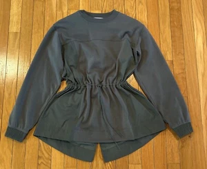 Athleta Triumph Hybrid Crewneck Sweatshirt Top Army Green Women’s Sz XS - Picture 1 of 8