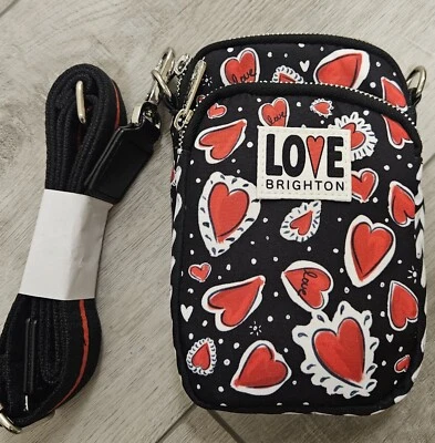 Bolso Utilitario Brighton Hearts a Flutter LOVE DÍA DE SAN VALENTÍN Rojo Bandolera Corazones  Foto 1 de 4