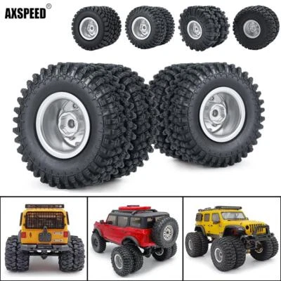 AXSPEED CNC Imitation Tractor 1.0" Dual Felgen/Reifen für 1/24 RC Axial SCX24 - Bild 1 von 4