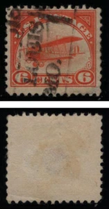 #C1 - 6� Jenny Biplane, F-VF, Used (St. Louis MO Parcel (?) Cancel), Thin - Picture 1 of 1