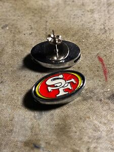 San Francisco 49ers handmade stainless steel stud earrings