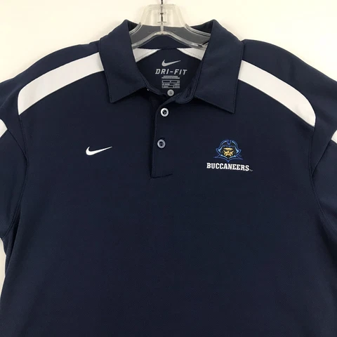 Nike East Tennessee State ETSU Buccaneers Mens Polo Shirt Dri-Fit Size S Blue Cover
