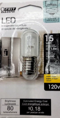 Feit Electric T7 E17 Intermediate LED Refrigerator Bulb 15W Equiv Warm White - Image 1 of 2